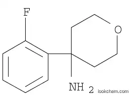 Molecular Structure of 1017463-58-9 (2H-Pyran-4-amine, 4-(2-fluorophenyl)tetrahydro-)